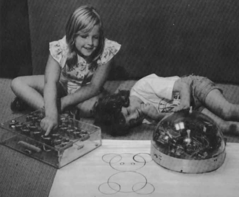 A Logo turtle robot, from the cover of Mindstorms by Seymour Papert